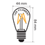 Ampoule à filament blanc chaud, dimmable - 4 watt