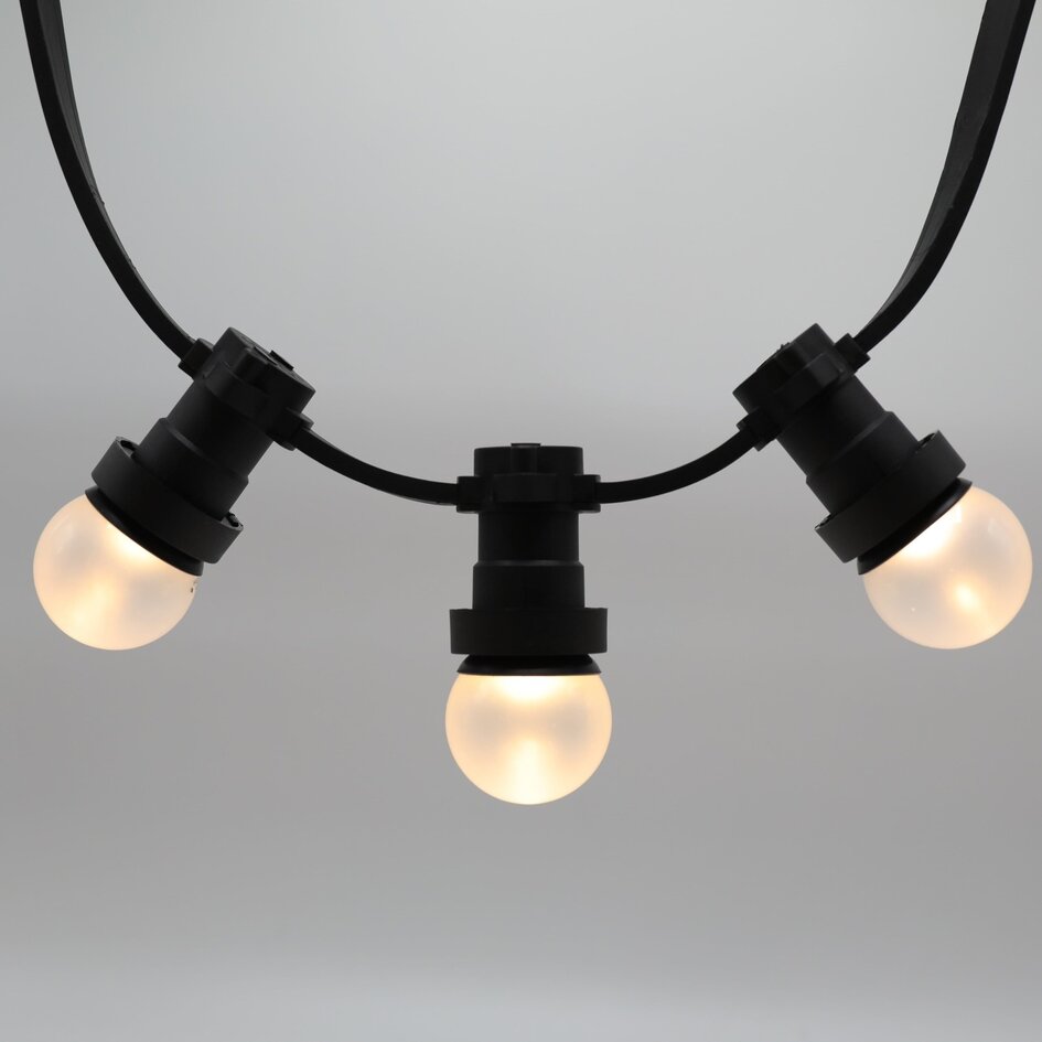 Kit guirlande avec ampoules LED 1-2W enveloppe givrée