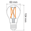 Ampoule 7W & 9W, 2200-2700K, verre clair Ø60, dim-to-warm