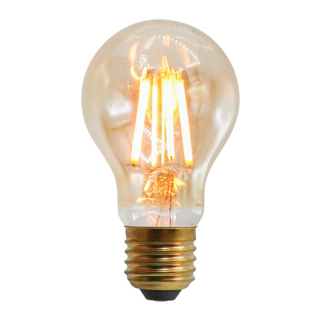 Ampoule filament 2,5W, 4,5W, 7W & 10W, 2000K, verre ambré Ø60 - dimmable