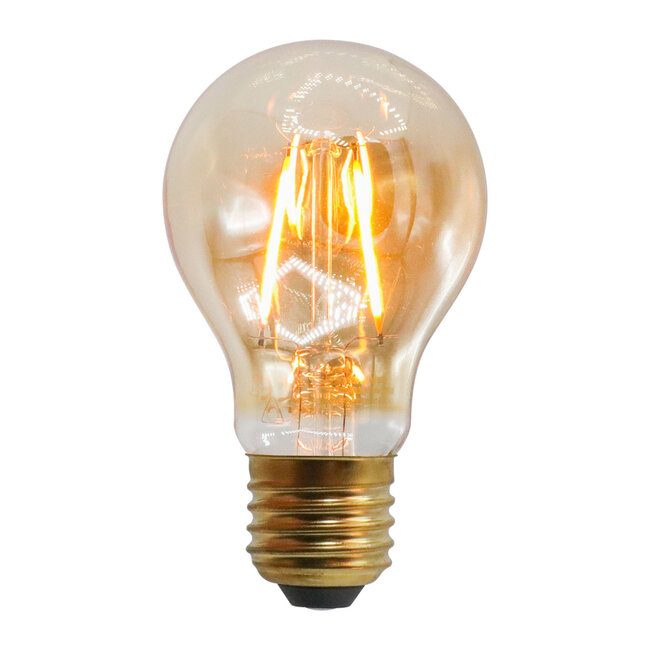 Ampoule filament 2,5W, 4,5W, 7W & 10W, 2000K, verre ambré Ø60 - dimmable