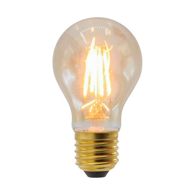 Ampoule filament 2,5W, 4,5W, 7W & 10W, 2000K, verre ambré Ø60 - dimmable