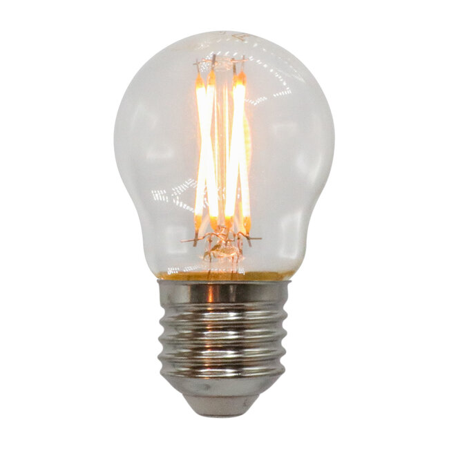 Ampoule 2,5W & 4,5W, 2200-2700K, verre clair Ø45, dimmable jusqu'à chaud