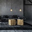 Lampe suspendue noire brillante avec lampe XL 5W, verre ambré, 1800K, Ø95