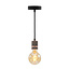 Suspension à cordon industrielle or rose incl. ampoule XL 5W, verre ambré, 1800 K, Ø95 mm