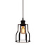 Lampe suspendue Diego incl. lampe spirale 5W, verre ambré, 1800K, Ø60