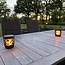 Lampe de table solaire à effet de flamme à LED intégrée