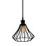Suspension industrielle Kiki en cage losange noir mat