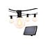 Guirlande lumineuse solaire 10 m, 20 petites ampoules rondes, panneau 3W (IP20)