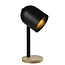 Lampe de table moderne noire avec bois - Spy