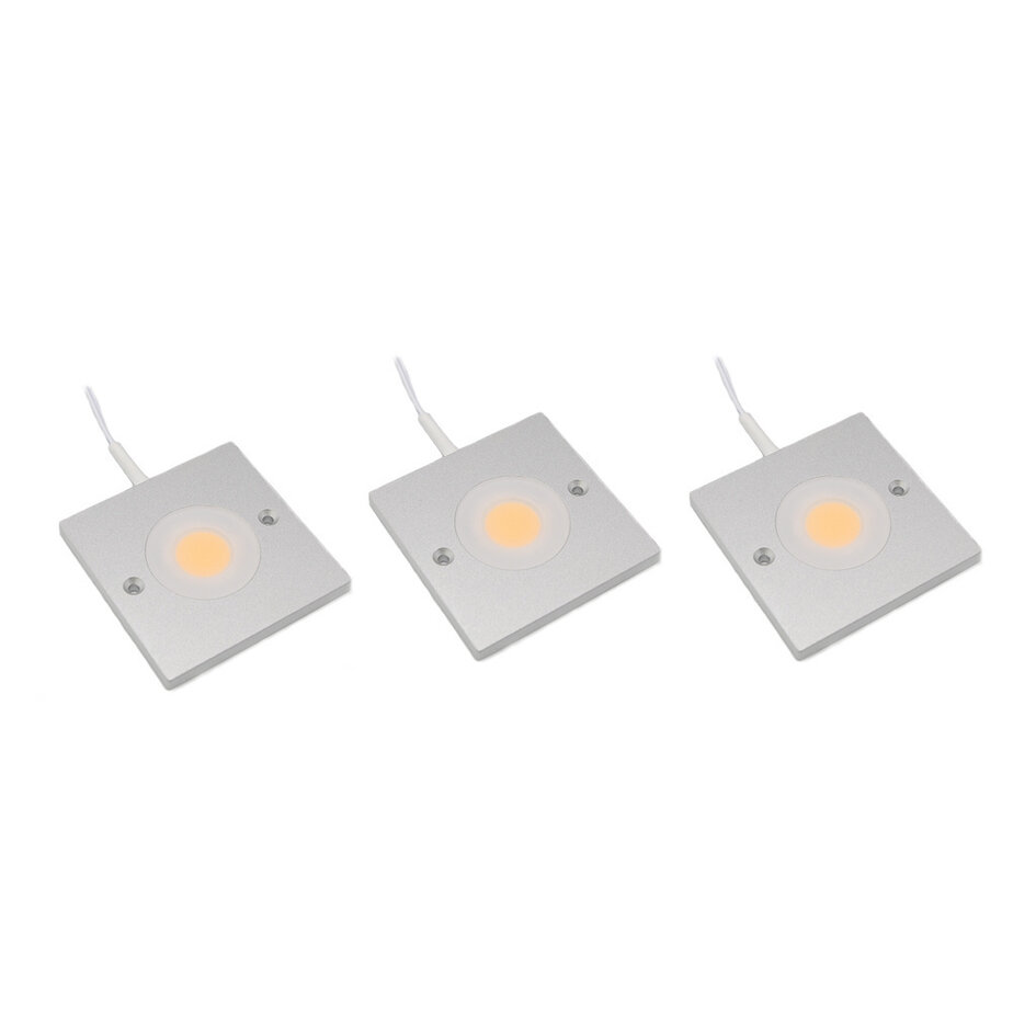 Éclairage de meuble LED Alina kit complet de 3 spots