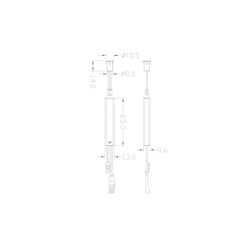 Interrupteur à capteur de porte 12V / 24V - blanc