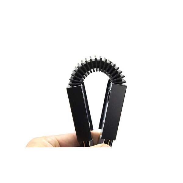 Connecteur flexible pour rail monophasé, noir