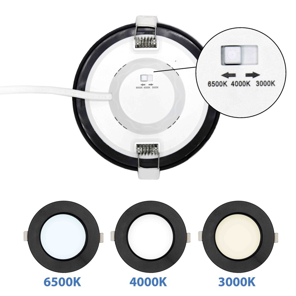 Spot encastrable LED rond 6W à température de couleur réglable - Ø120mm