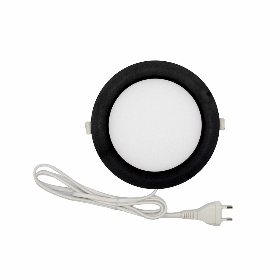 Spot encastrable LED rond 12W à température de couleur réglable - Ø170mm noir