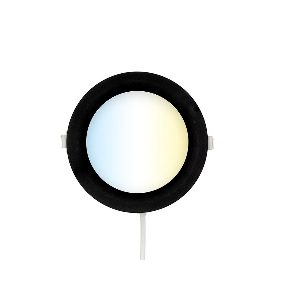 Spot encastrable LED rond 12W à température de couleur réglable - Ø170mm noir