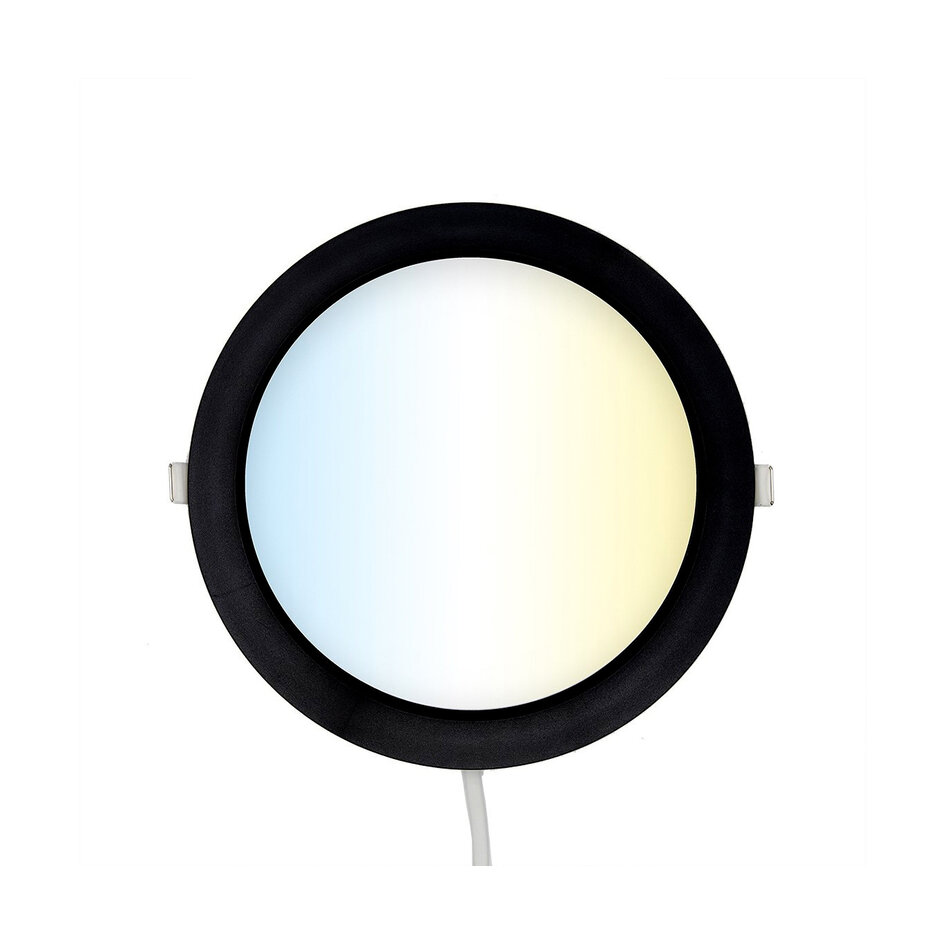 Spot encastrable LED rond 18W à température de couleur réglable - Ø225mm noir