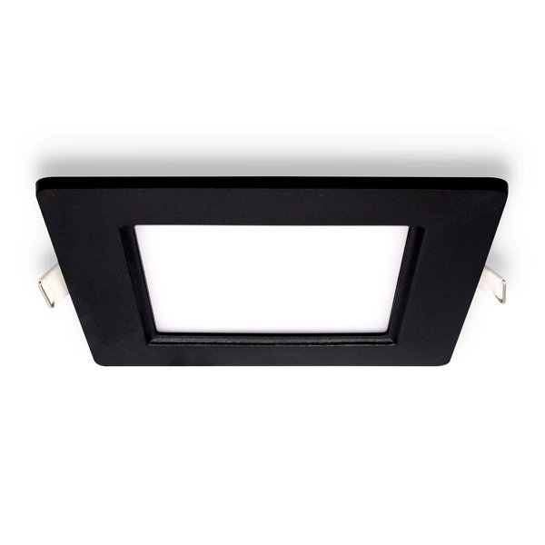 Spot encastrable LED carré 6W à température de couleur réglable - 120 x 120 mm noir
