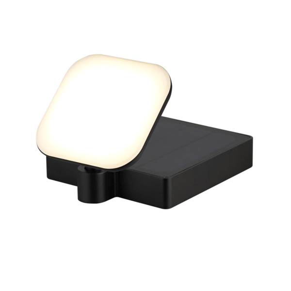 Lampe solaire d'extérieur moderne noire - Helena