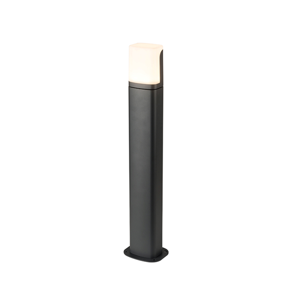 Lampe d'extérieur sur pied Saar noire à LED intégrée