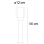 Lampe d'extérieur sur pied Baxie noire