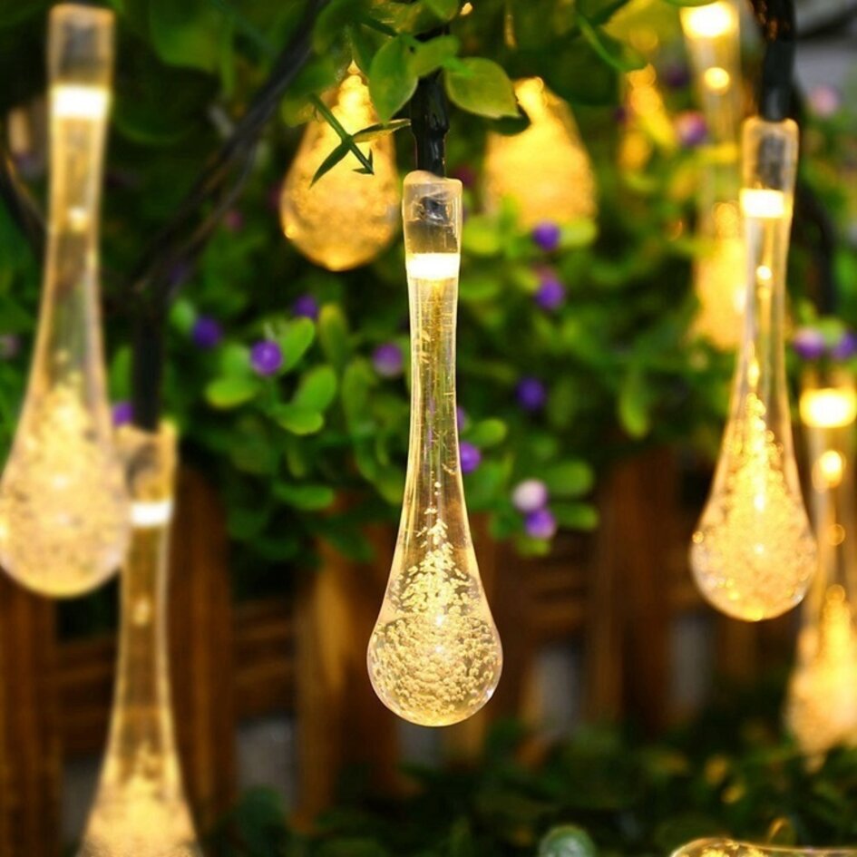 Guirlande lumineuse solaire en forme de goutte Drippy, 12 m, 100 ampoules