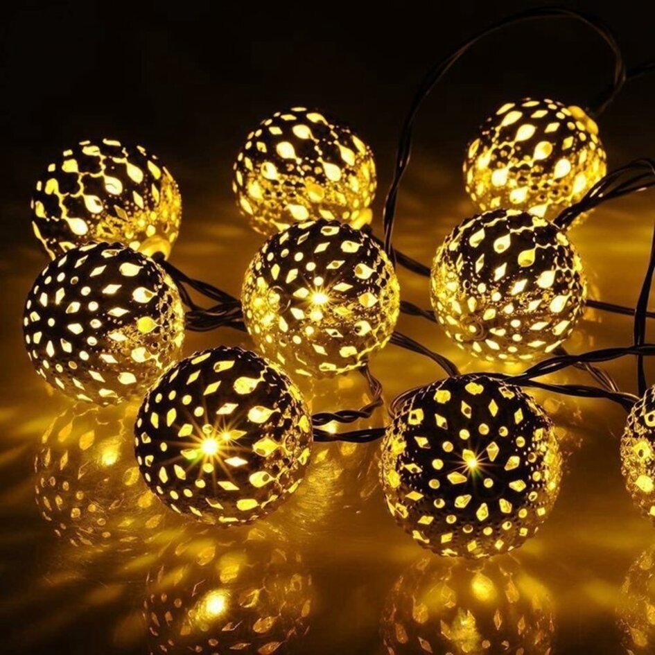 Guirlande lumineux solaire ambiance 7 mètres 50 ampoules - Sahara
