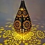 Lampe pendante solaire design goutte d'eau bronze - Zelia