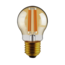 Ampoule filament LED 3 niveaux 2,5 watts, verre ambré, 45 mm (2200K)