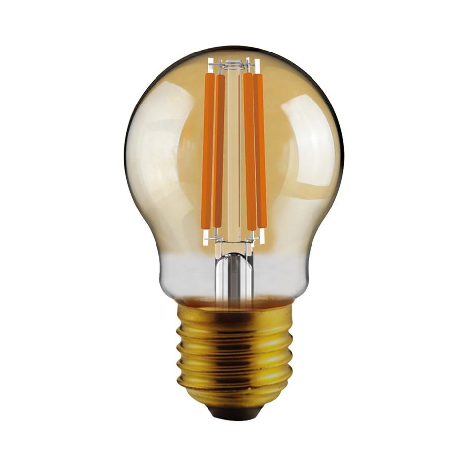 Lampe à incandescence 2.5W, 2200K, verre ambré, Ø45, dimmable en 3 étapes
