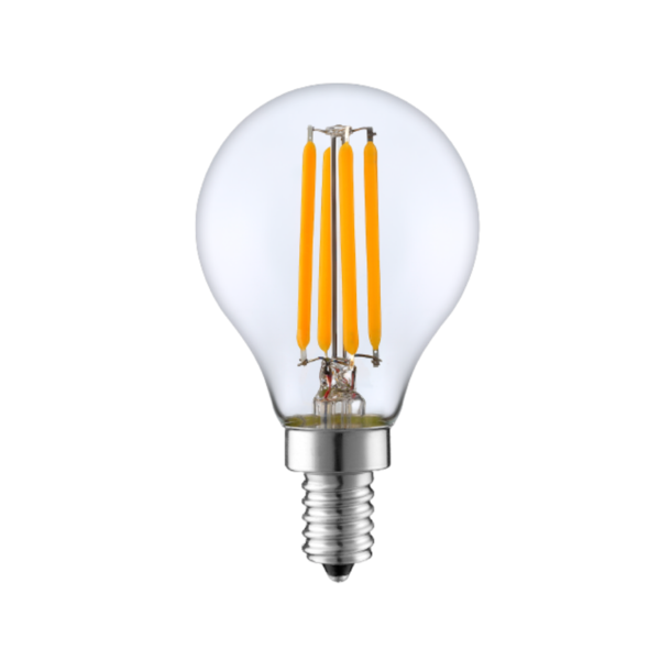 Ampoule filament LED E14 dimmable, verre transparent 5,5 watts