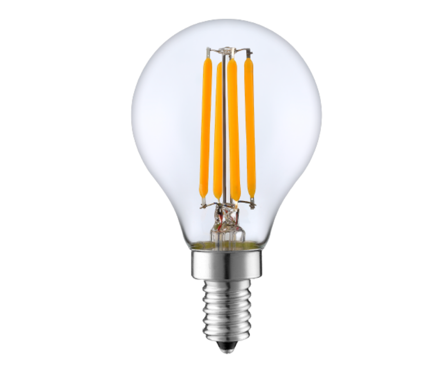 Lampe à filament LED E14 dimmable avec verre clair