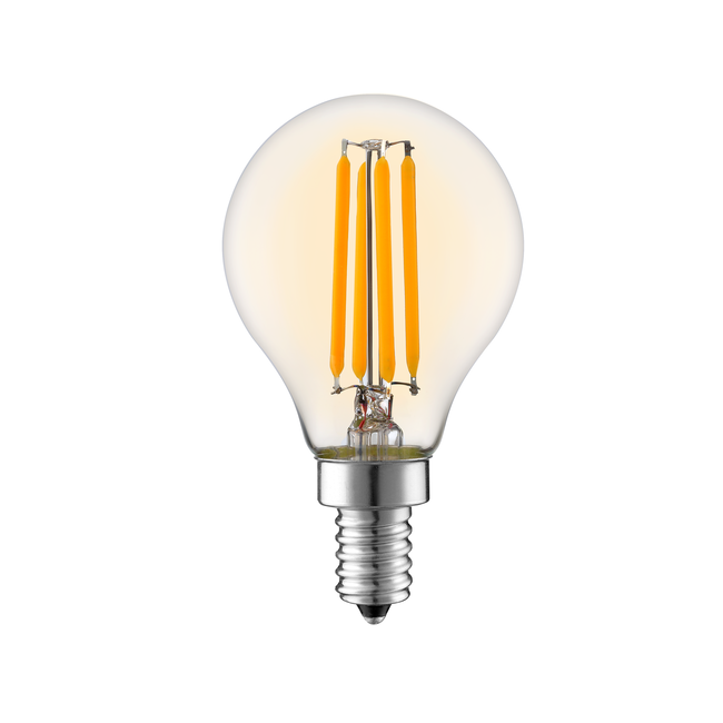 Lampe à filament LED E14 dimmable avec verre ambré | 3.5W 2200K