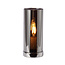 Lampe de table avec verre gris fumé et base brillante - Modesto