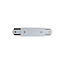 Bloc d’alimentation double pour raccordement central de rail monophasé, blanc