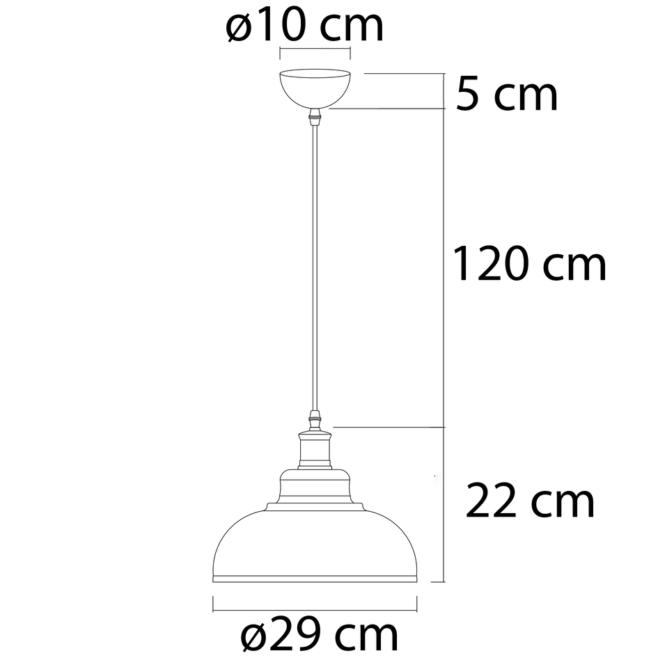Lampe suspendue industrielle en béton gris avec décoration rouge - Moscou