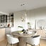 Suspension design Bari 3 lumières en verre chromé