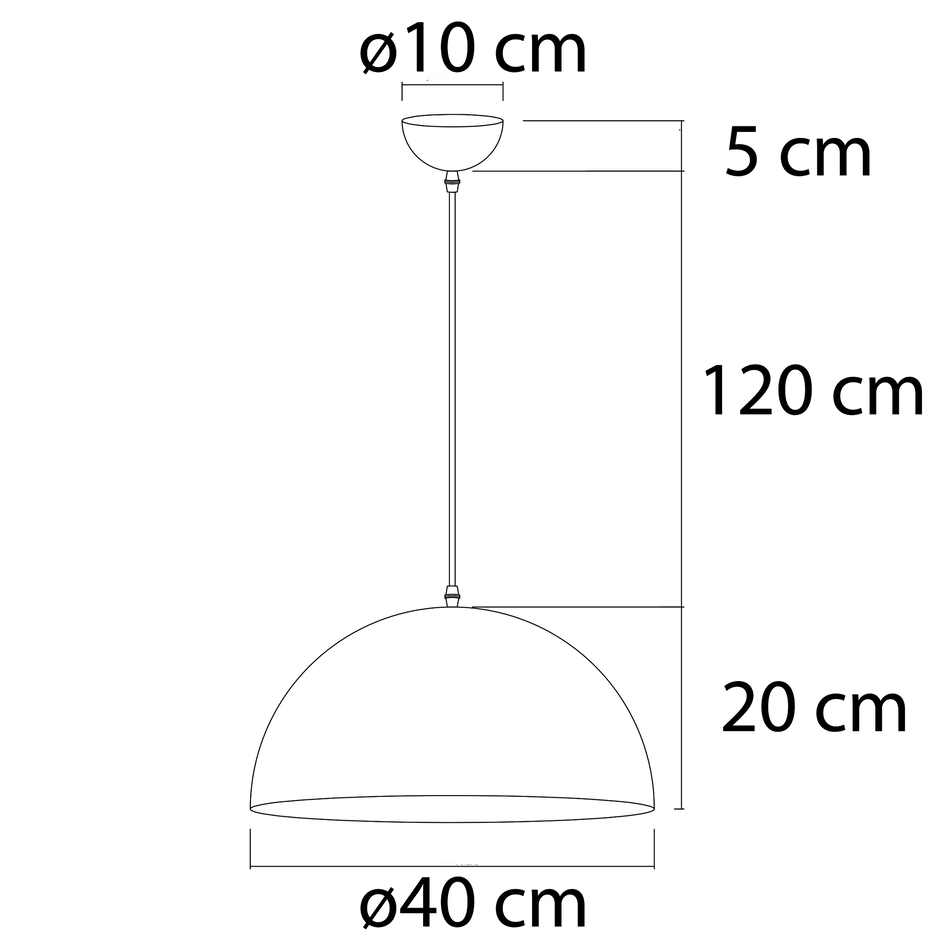 Lampe suspendue design or - Luna
