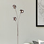 Lampadaire moderne en verre fumé, triple - Campbell