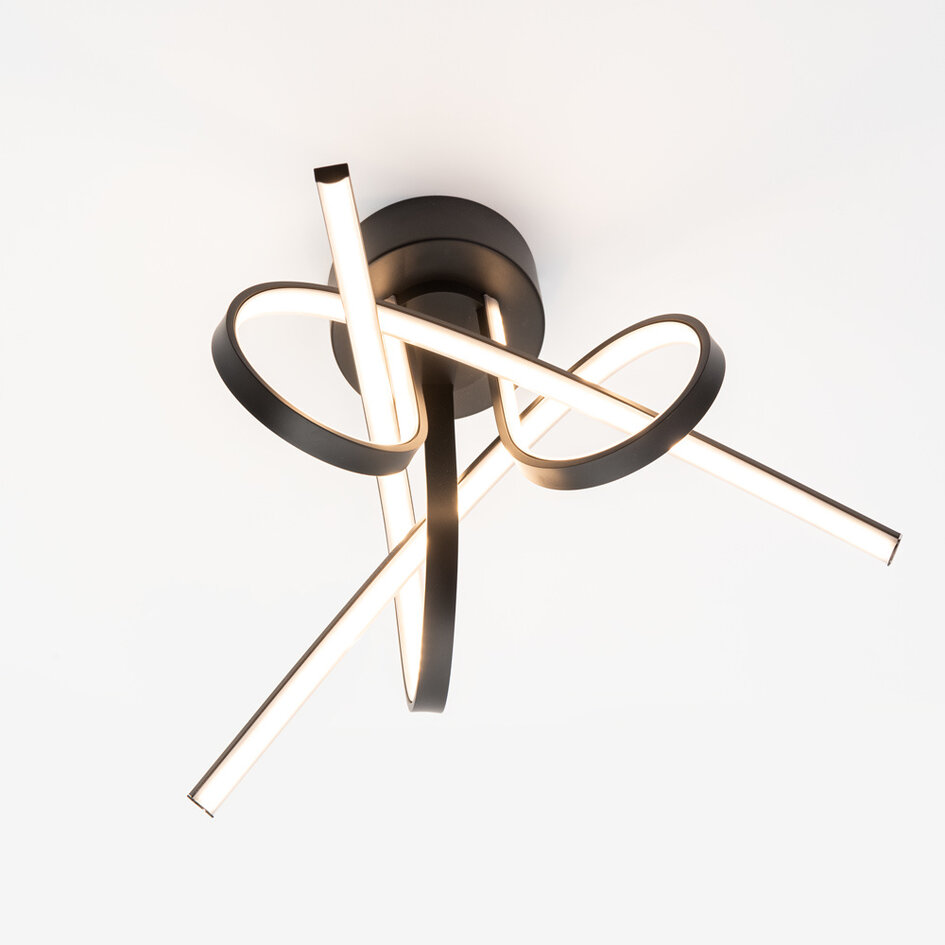 Plafonnier design Fallon à LED intégrée, variateur à 3 niveaux