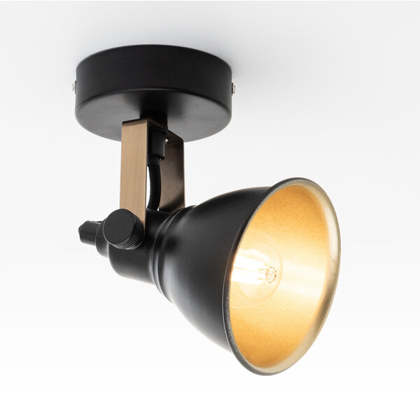 Spot industriel noir mat - Lawrence