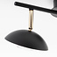 Plafonnier industriel noir et or 2 spots LED - Orchid