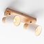 Plafonnier en bois 2 lumières Vicky - naturel et blanc