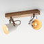 Plafonnier en bois avec 2 spots - Flint