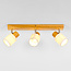 Plafonnier en bois 3 lumières Victoria - naturel et blanc