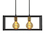 Suspension moderne Teun 2 lumières - noir
