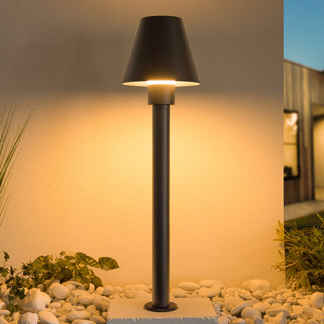 Lampadaire moderne Bruno noire, 80 cm