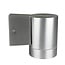 Applique extérieure Alu down - inox brossé avec ampoule GU10