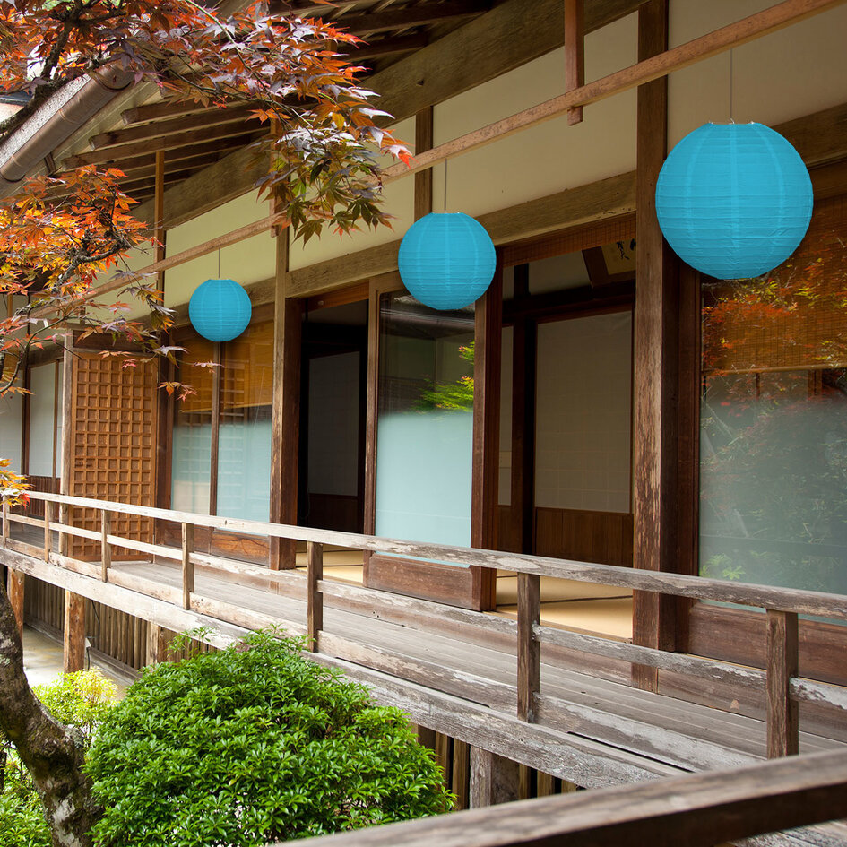 Lanterne d'extérieur en nylon bleu