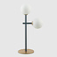 Lampe de table à 2 lumières Chase - verre transparent